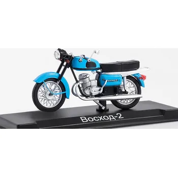 autíčko Voshod-2 motorka 1:24 - MODIMIO Collections Naše Motocykly časopis s modelem #43 Vosckhod 2 - model motorky