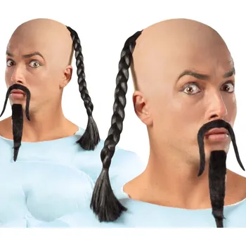 Karnevalová paruka GuircaČerný cop - 40cm