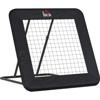 Sportovní branka HOMCOM Skládací fotbalová branka Rebounder Odrazová stěna s 5 stupni nastavení pro více sportů 128x118x108-120cm | Aosom.de
