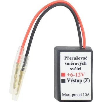 Osvětlení pro motocykl Přerušovač blinkrů elektronický 6V i 12V - ČR