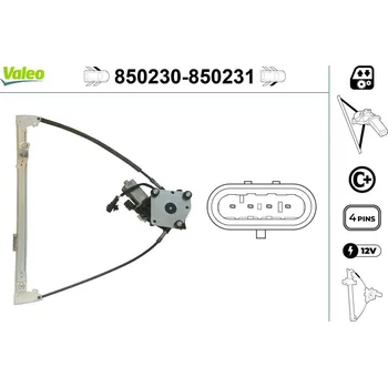 Stahovačka okna Zvedací zařízení oken VALEO 850230