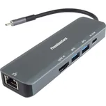 USB-C na HDMI + 2x USB3.2 + PD 100W+ RJ45 10/100/1000Mbps adaptér ku31dock19