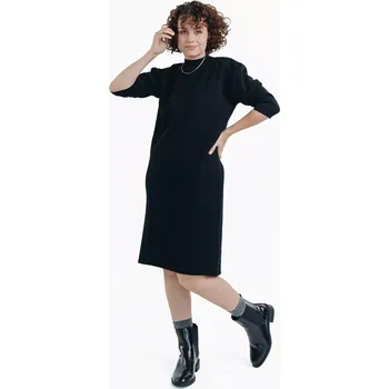 Dámské šaty Dámské vlněné šaty Černá XS-S