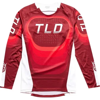 cyklistický dres Dres Troy Lee Designs SPRINT LS REVERB RACE RED (32300101), L