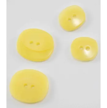 Knoflík Dírkový knoflík - žlutá - rozměr 1,4 cm x 1,6 cm