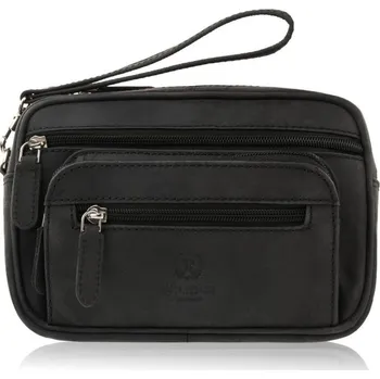 Kabelka Paolo Peruzzi Pánská kožená etue vintage Paolo Peruzzi; černá hladká