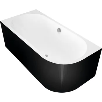 Vana Viva L Monolith asymetrická vana 170x75x60 cm, bílá/černá 70119MB