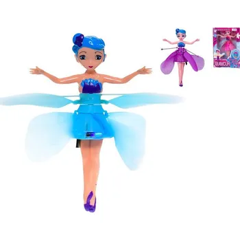 Panenka Panenka víla 19 cm na baterie svítící reagující na pohyb ruky s USB