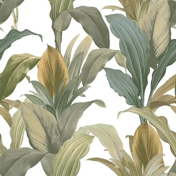 Tapeta Cristiana Masi by Parato Vliesová tapeta na zeď, zelená, listy, 15513, Botany House, Cristiana Masi by Parato, velikost 10,05 x 0,53 m
