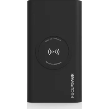 Powerbanka Bezdrátová powerbanka Realpower PB-8000 8000mAh černá