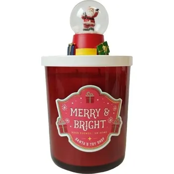 Svíčka DW HOME Vonná svíčka ve skle se sněžítkem Merry & Bright, velká
