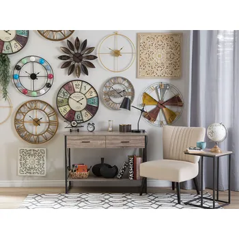 Nástěnná dekorace hnědá 60 x 60 cm s elegantními ornamenty, hranatá, orientální, moderní Beliani