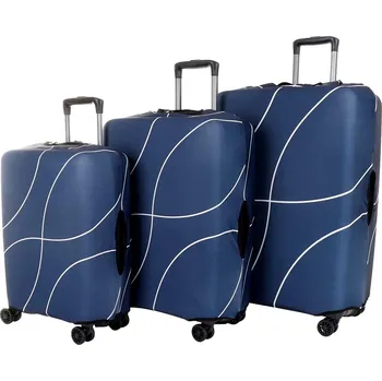 Příslušenství k zavazadlu Sada 3 obalů na kufry T-class® (modrá s čárami), M, L, XL, 190 l, 3268