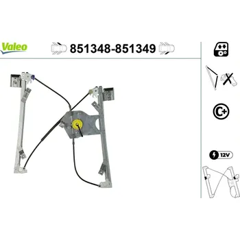 Stahovačka okna Zvedací zařízení oken VALEO 851348