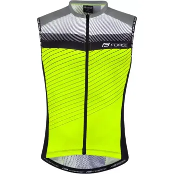cyklistický dres Force Acceler pánský dres bez rukávu fluo/černá S