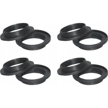 Objímka na žárovku Objímka E27 s kroužkem, patice žárovky, termoplast, ČERNÁ