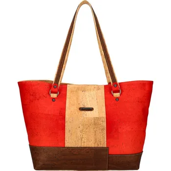 Kabelka ELENCO Korková dámská kabelka přes rameno 805MS červená