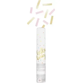 Party dekorace Vystřelovací konfety Hello Baby 30 cm - růžová