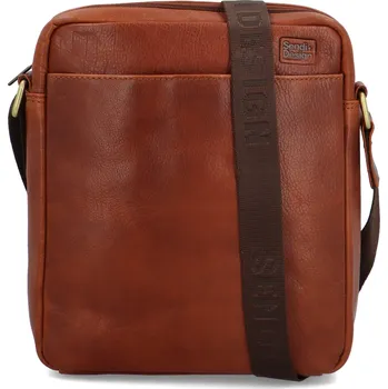 Pánská kožená crossbody taška světle hnědá - SendiDesign Bruno hnědá