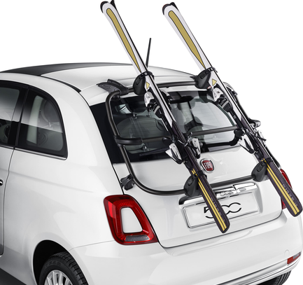 Nosič lyží pouze jeden pár Fiat 500