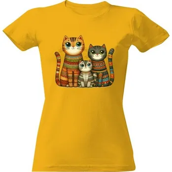 Dámské tričko Tričko s potiskem Tři kočky kamarádi dámské