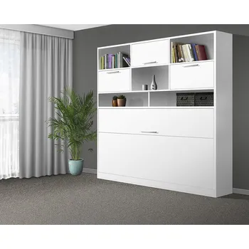 Postel Nabytekmorava Sklápěcí postel VS1056 MAX, 200x90cm barva lamina: Bílá 113, matrace: bez matrace, varianta dveří: matné