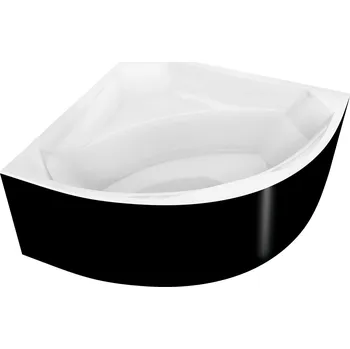 Vana Rosana Monolith rohová vana 146x146x63 cm, bílá/černá 63119MB