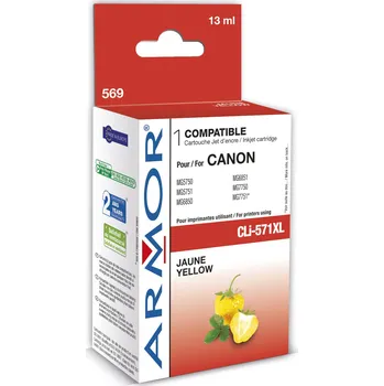 Cartridge Canon CLi-571XLY - CLi571XLY kompatibilní žlutá Armor