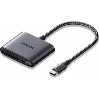 Čtečka paměťových karet UGREEN Čtečka paměťových karet USB-C na SD/TF + USB 2.0