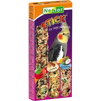 Krmivo pro ptáka NESTOR Tyčinky 3v1 pro střední papoušky