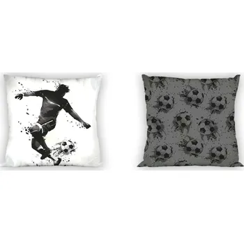 Povlečení FARO Povlak na polštářek Fotbalista černobílá Bavlna, 40/40 cm