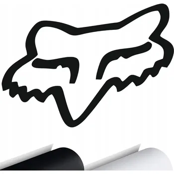 Samolepicí dekorace na vozidlo NÁLEPKA na auto KOLO LOGO FOX 15x11 černá