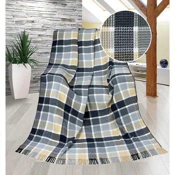 deka Šedo-modrá kostka