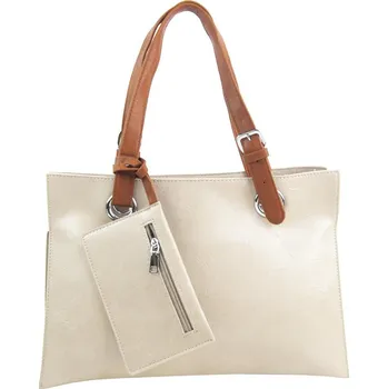 Kabelka Moderní dámská kabelka přes rameno světlá krémová