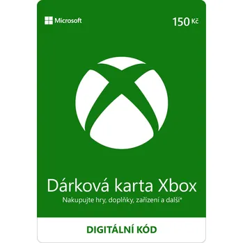 Herní předplatné XBOX - Dárková karta Xbox 150 Kč elektronická licence 812-012014