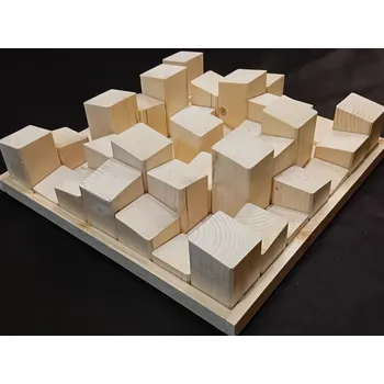 akustický panel Difuzor - dřevěné kostky (Akustický difuzor 60x60x16cm)