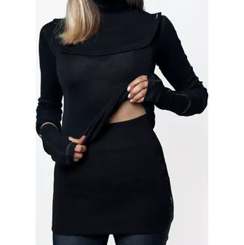 Vlněný dámský ledvinový pás Merino 240 Černá M