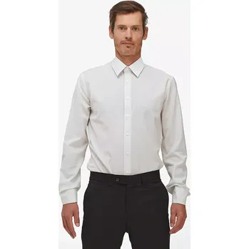 Pánská košile Pánská košile Merino Fancy SlimFit Bílá padlý sníh 40 Slim Fit