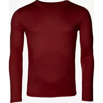 Pánské funkční triko Merino 140 dlouhý rukáv Vínová XXL