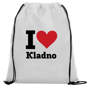 Sportovní vak Vak na záda - I love Kladno Růžová