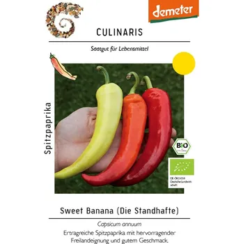 Semeno Paprika zeleninová Sweet Banana (sladká, tvar banánu, žlutá-červená, BIO)