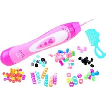 Dětské navlékací korálky Strojek na zdobení vlasů + korálky