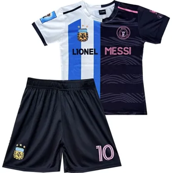 Numberoplus Dětský fotbalový dres Komplet - Leo Messi Goat Duo Velikost: 11 roků (vel.140)