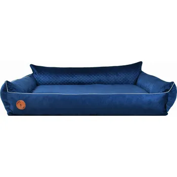 Pelíšek pro psa Lauren Design Pelech Rocky Orthopedic, VELVET modrý Velikost: M (83 x 73cm)