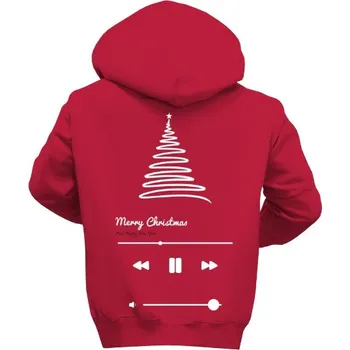 Pánská mikina Dětská mikina s kapucí s potiskem veselé Vánoce a šťastný nový rok dětské