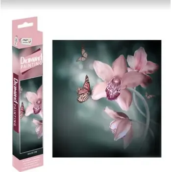 Výtvarná sada Craft Creative Diamantové malování - Orchideje 30x30 cm