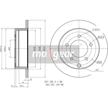 Brzdový kotouč Brzdový kotouč MAXGEAR 19-2389