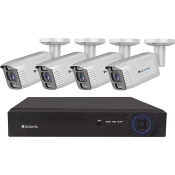 Kompletní kamerový systém Securia Pro IP kamerový systém NVR4CHV8S-W SONY smart, bílý, kov Pevný disk: 2TB