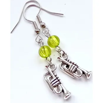 Brož Pavlikova Náušnice TRUBKA s korálkem