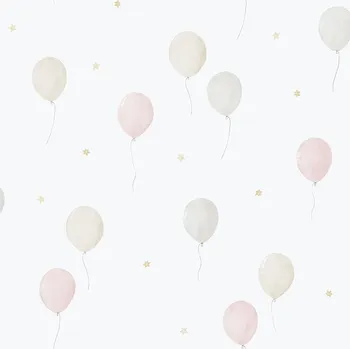 Tapeta ICH Wallcoverings Dětská vliesová tapeta na zeď, růžová, balonky, 287-1, Enzo, ICH Wallcoverings, velikost 10,05 x 0,53 m